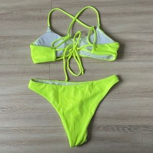 Neon yellow bikini